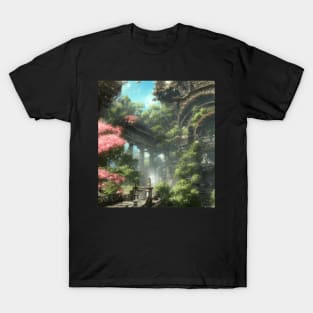 Enchanted Portal To Paradise Colorful T-Shirt